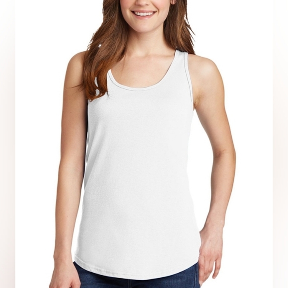 Port and Company Tops - NWT Port And Co. White Tank Top. Comfy Cotton